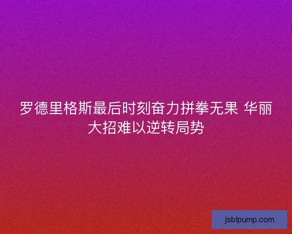 罗德里格斯最后时刻奋力拼拳无果 华丽大招难以逆转局势