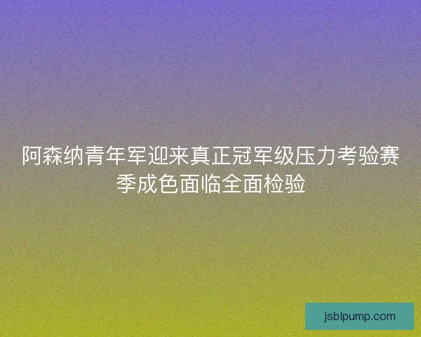 阿森纳青年军迎来真正冠军级压力考验赛季成色面临全面检验 阿森纳青年军迎来真正冠军级压力考验赛季成色面临全面检验